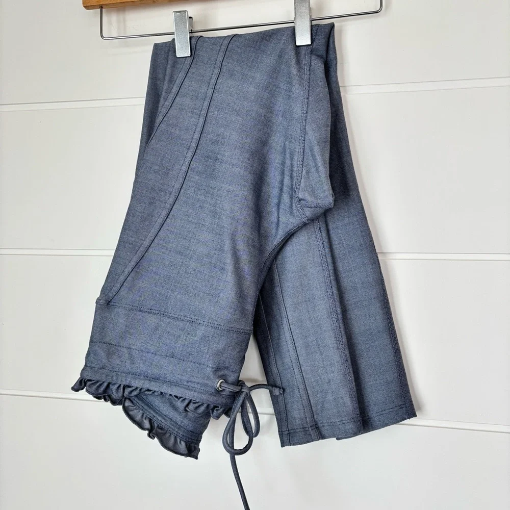 Year of Ours Blue Denim Papersack Sporty Leggings Size Medium
